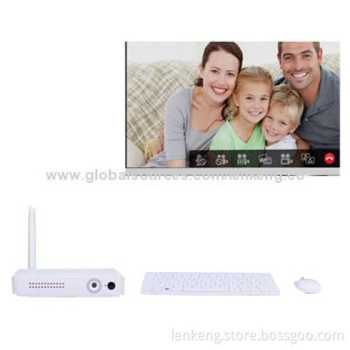 Android-based/Quad-core TV Box with Wireless Keyboard and Mouse, HD Camera Chat Video and SurfingNew